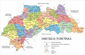 mapa Diecezji Toruńskiej